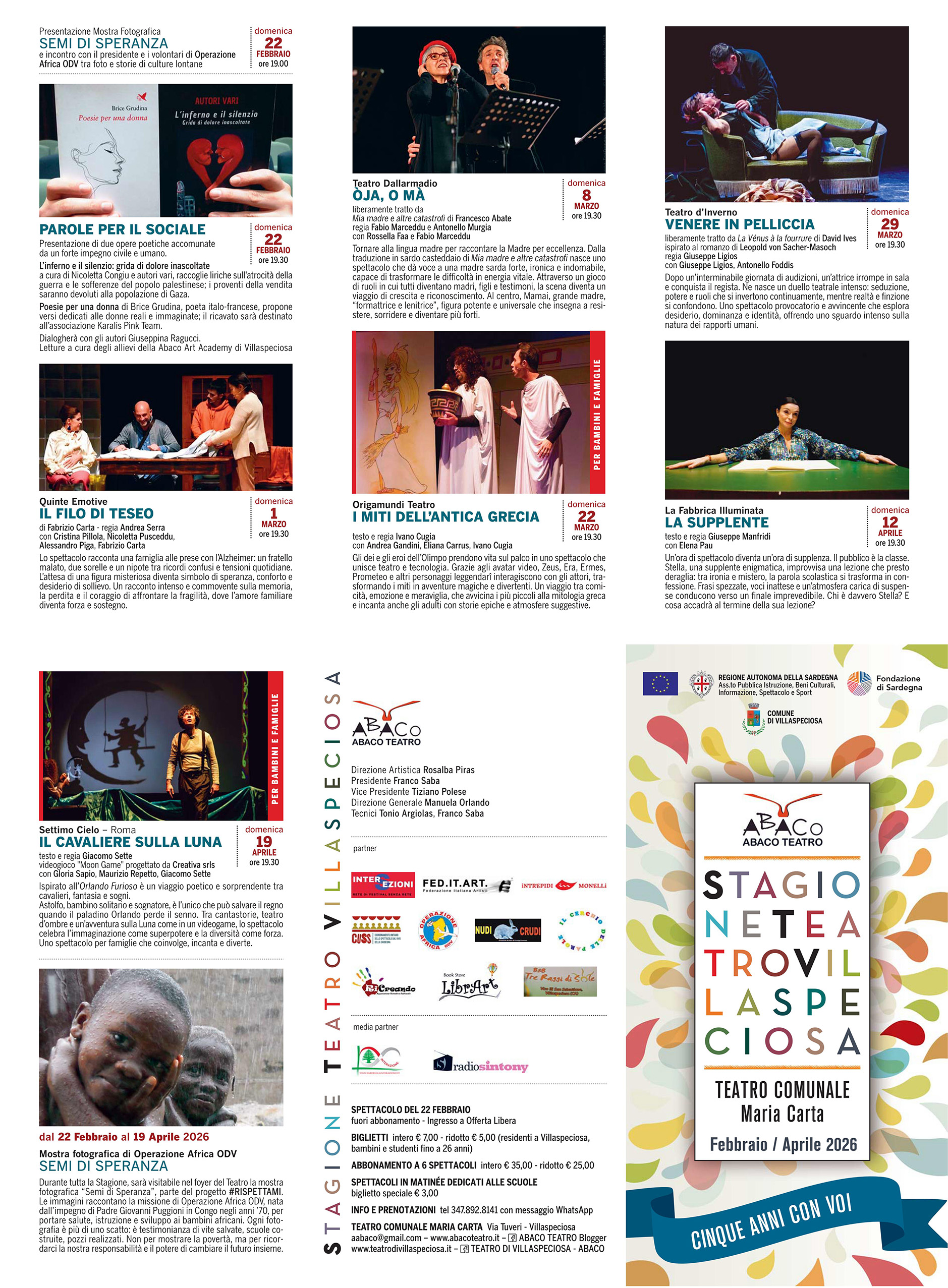 Stagione Teatro Villaspeciosa 2026